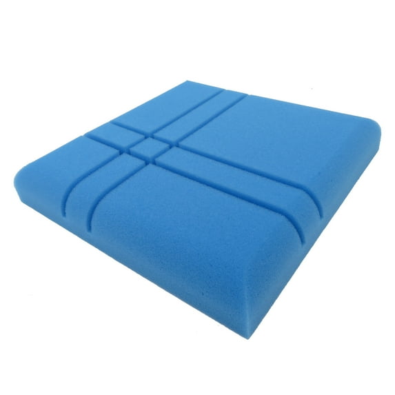 12Pcs Fiber Acoustic Panels High Density Acoustic Treatment Foam Cross-Line Sound Absorbing Board Soundproof Foam Sound Insulation Board for Acoustic Treatment Wall Decoration 30*30*5CM Blue