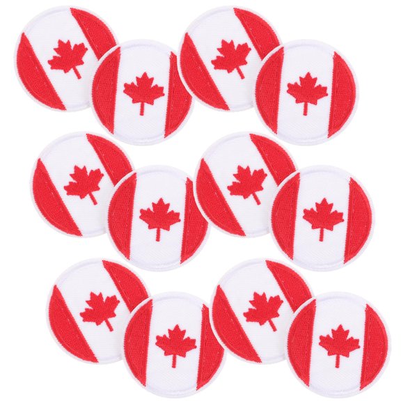 12Pcs Flag Cloth Stickers Embroidery Patch for Decorative Arts and Craft Projects