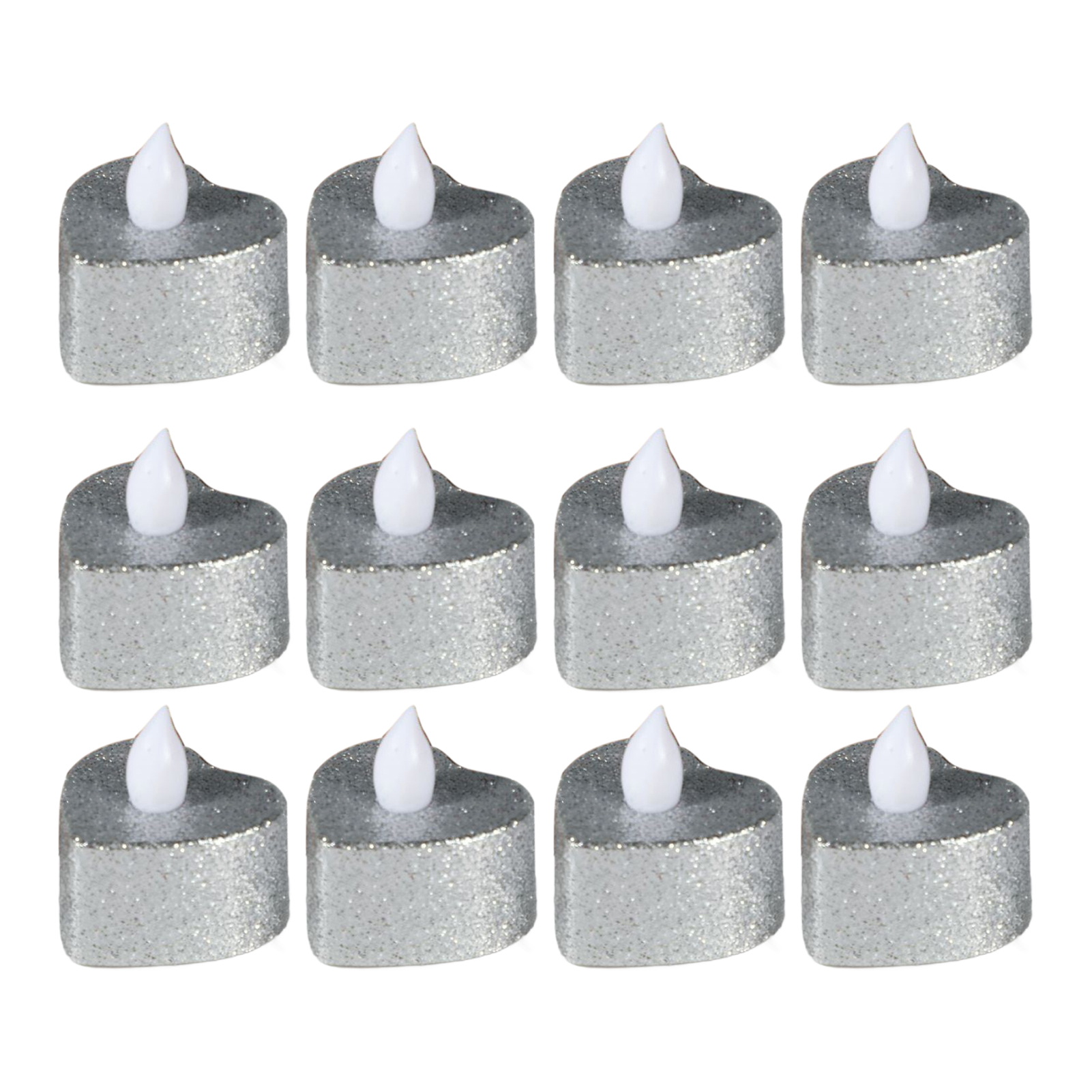 12Pcs Flickering Flameless Candle Lights Battery Operated LED Tea Light ...