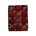 thumbnail image 1 of 12Pcs Flocked Ball Christmas Ornaments, Soft Velvet Texture Hanging Tree Pendants, Festive Seasonal Baubles Set for Indoor Decoration, 1 of 7