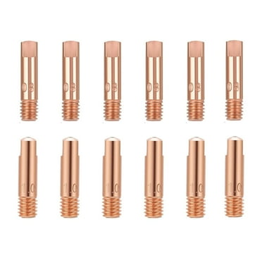 12Pcs For Mig Welding Contact Tips 0.030"/0.040'' Copper Welder Tips For 15Ak