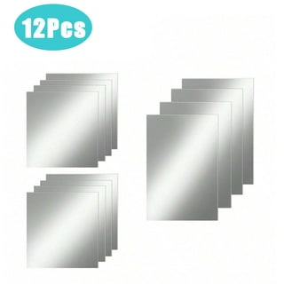 Glass Mirror Tiles Wall Sticker Square Self Adhesive Stick-On Art DIY Home  US