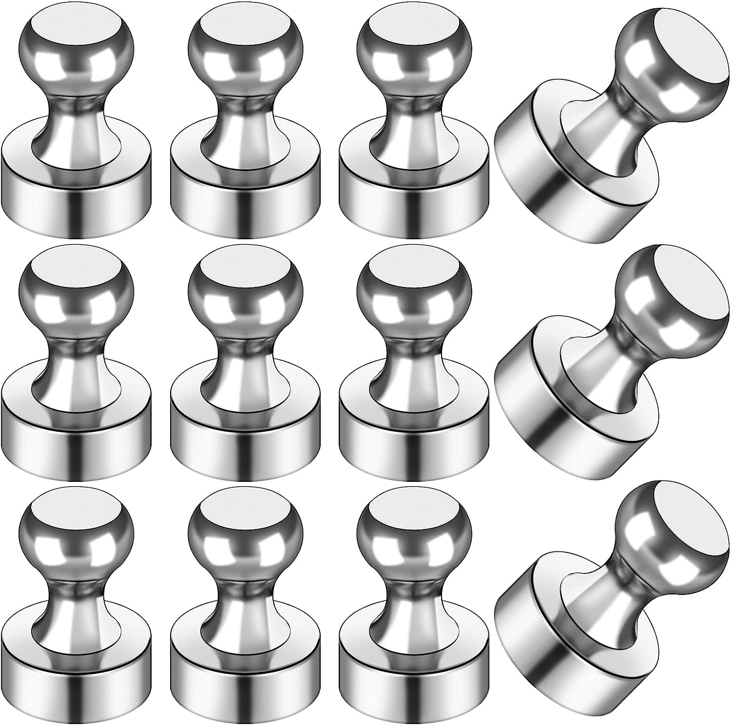 12Pcs Fridge Magnets Push Pins for Kitchen, Whiteboard, Office ...