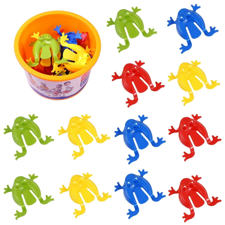 12Pcs Frog Jumping Leap Frogs Toy Assorted Colors Frogs Toys for Boys and  Girls 