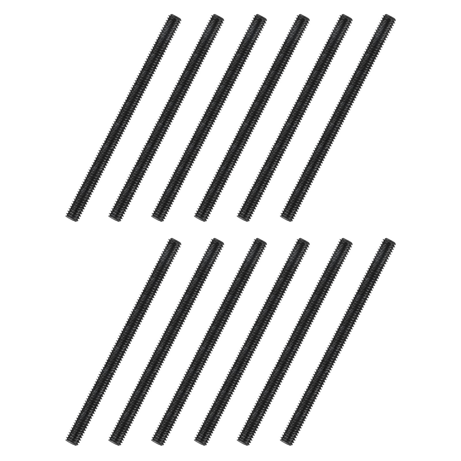 12Pcs Fully All Threaded Rod, 5/16" Thread 18 Pitch 4-1/2" Length Carbon Steel Long Threaded Screw