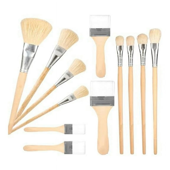 12Pcs Gilding Brush Set, Paint Set Hair Mop Blending Brushes for Painting Art Crafts Supplies