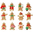 thumbnail image 1 of 12Pcs Gingerbread Decor Ornaments for Christmas Tree Decoration Hanging Charms for Holiday Home, 1 of 8