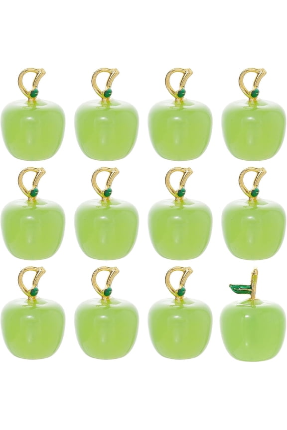12Pcs Glass Fruit Pendants Charms 3D Charms Pendants for Bracelet Necklace Earrings Teachers' Day Gift