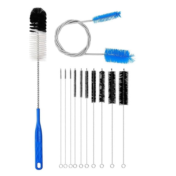 12Pcs Glass Tube Pipe Cleaners Brush Kit,Long Nylon Straw Brush for ...