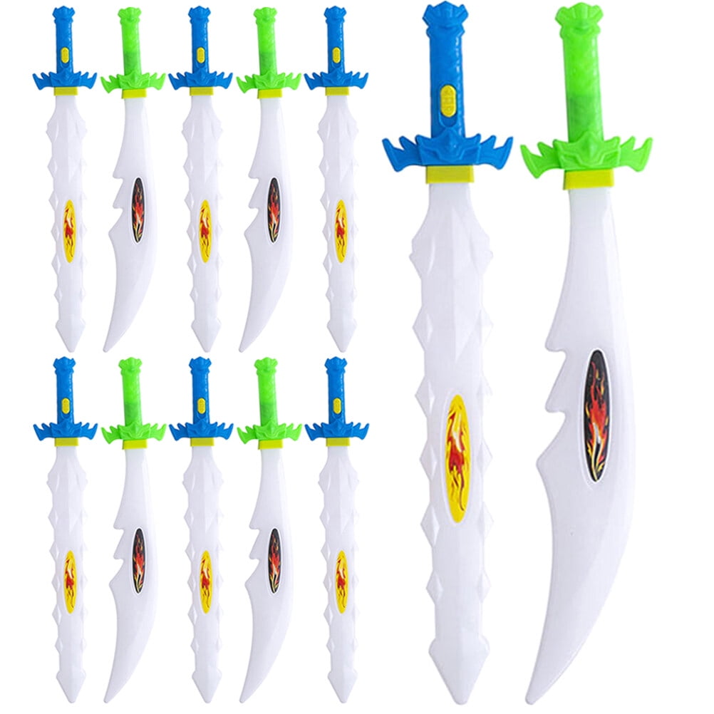 12Pcs Glowing Sword Toys Light Up Sword Toys Plastic Kids Sword Toys