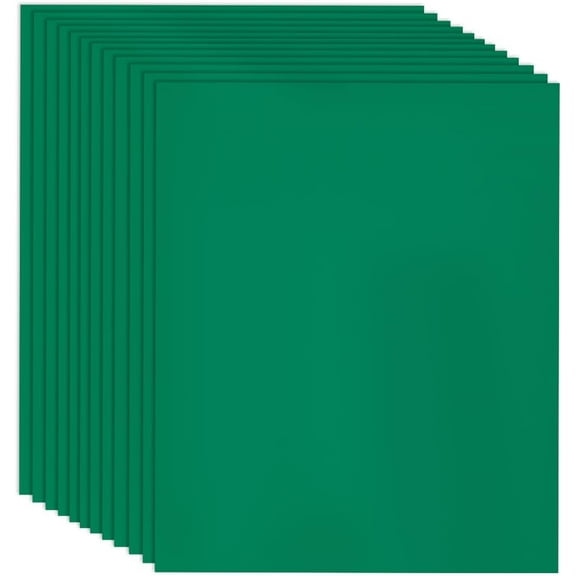 12Pcs Green Iron on Vinyl Sheets Heat Transfer Sheets Vinyl PVC 12 x 10 Inch Rectangle Sublimation Ink HTV Pack Accessories
