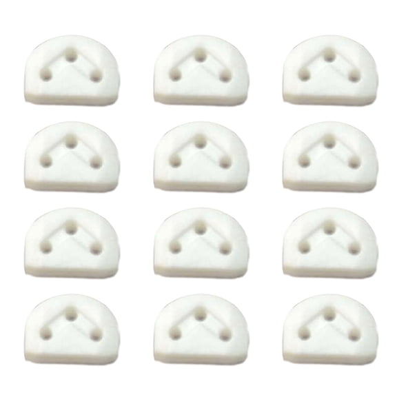 12Pcs Guitar String Bridge Beads String Fasteners for Classical Guitars 3 Hole Plastic Guitar String Ties Bridge Beads