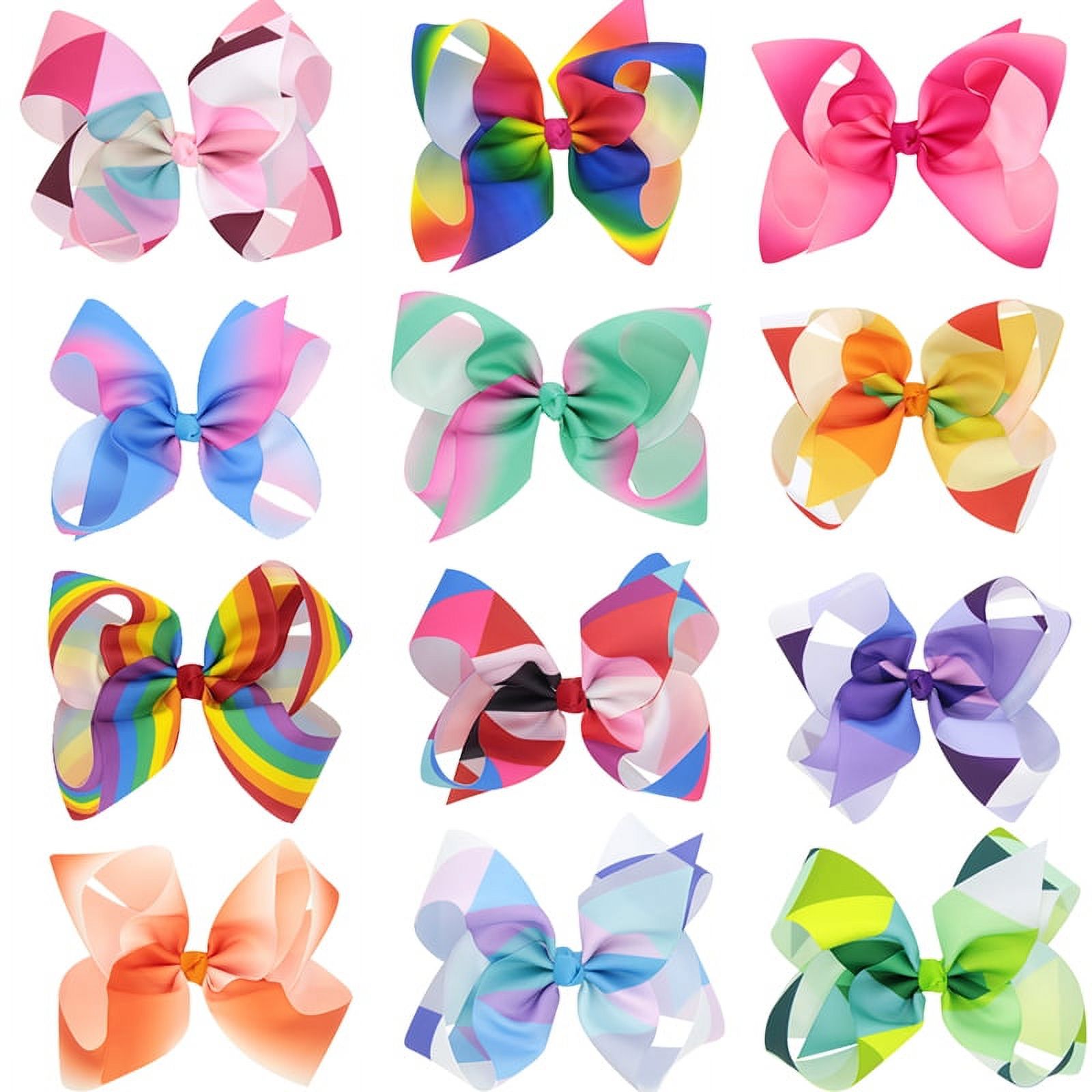 12Pcs Hair Clips, Multicolor Hair Barrettes Hair Bows Hair Pins Hair Accessories for Baby Girls Kids Teens Toddlers Children - image 1 of 6