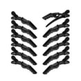 thumbnail image 1 of 12Pcs Hair Clips for Styling Sectioning - Wide Teeth Double Hinged Design Professional Salon Quality Alligator Hair Clips (black), 1 of 5