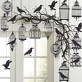 thumbnail image 1 of 12Pcs Halloween Decor Crow and Cage Decoration for Summerween Halloween Indoor Hanging Raven Decor Black Crow Gothic Birthday Party Decoration Haunted Mansion Decor Garland Horror Birthday Supplies A, 1 of 6