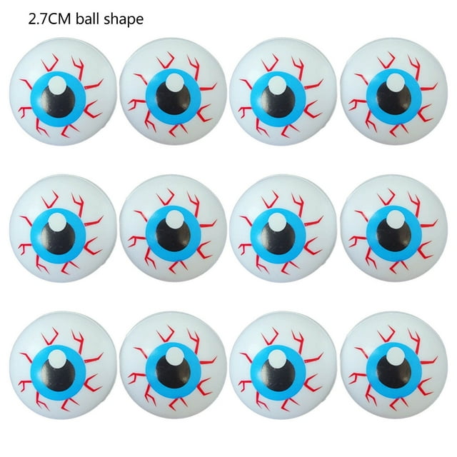 12Pcs Halloween Eyeball Glowing Bouncy Ball Eye Bouncing Ball Halloween