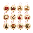 thumbnail image 1 of 12Pcs Hand Embroidery Christmas Ornaments Kit with DIY Material Package for Beginners Adults,Christmas 3D Novice Embroidery Needlepoint Starter Kit, 1 of 4