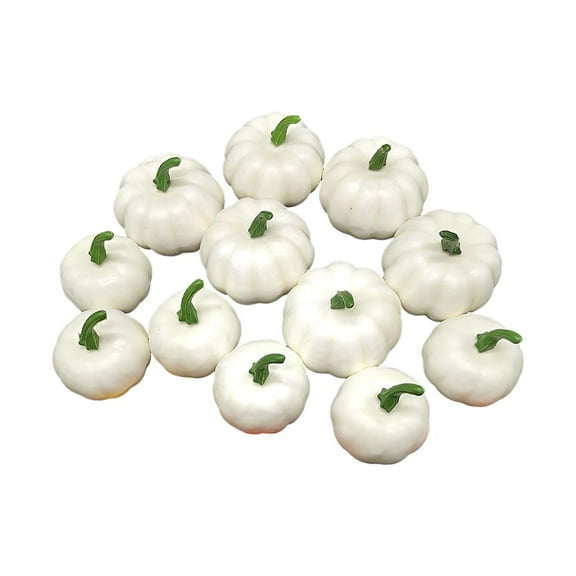 12Pcs Harvest Halloween Pumpkins Model Foam Props for Decorating Fall Craft Style A