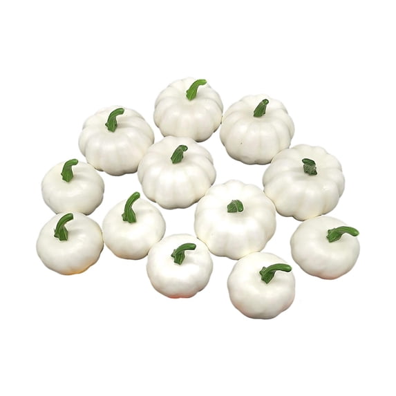 12Pcs Harvest Halloween Pumpkins Model Foam Props for Decorating Fall Craft Style A