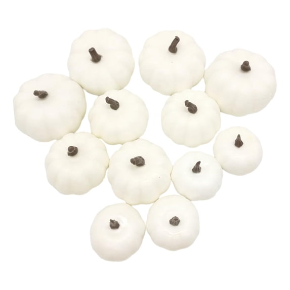 12Pcs Harvest Halloween Pumpkins Model Foam Props for Decorating Fall Craft Style C