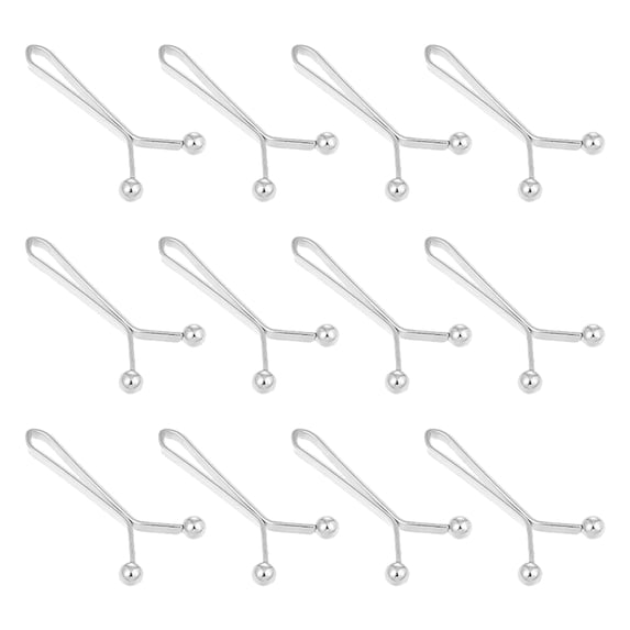 12Pcs Head Scarf Fixing Clip Heavy Duty Metal U-shaped Clip Women Shirt Sleeve Jeans Pants Clip Buckle Clothing Accessories