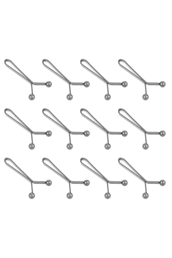 12Pcs Head Scarf Fixing Clip Heavy Duty Metal U-shaped Clip Women Shirt Sleeve Jeans Pants Clip Buckle Clothing Accessories