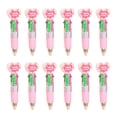 thumbnail image 1 of 12Pcs Heart Shape Multicolored Pen 4-Color-in-1 Ballpoint Pen for Daily Note Taking Drawing and Classroom Exchange Gift, 1 of 9