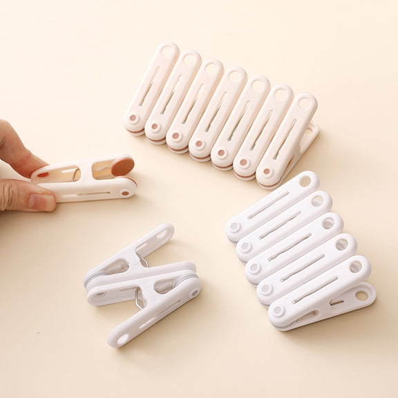 12Pcs Heavy Duty Anti-Slip Clothespins Windproof Plastic Laundry Clips with Soft Pads No Trace Clothes Pegs Clothesline Clips for Hanging Clothes Socks Towels