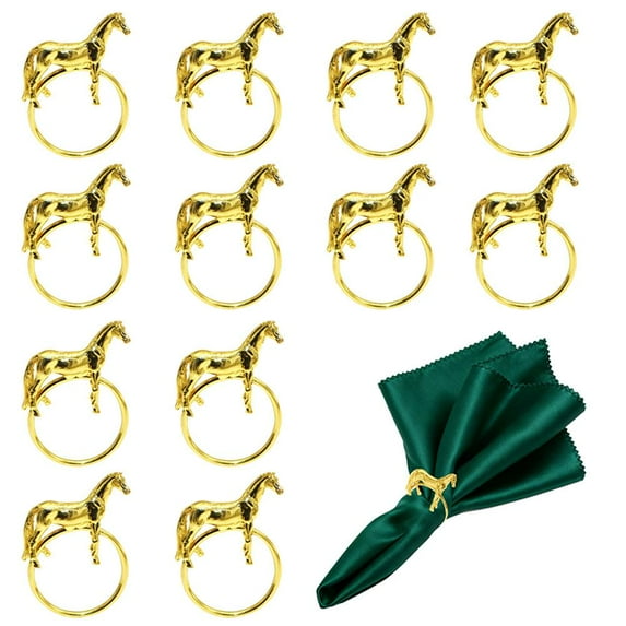12Pcs Horse Napkin Rings, Metal Napkin Buckle, Western Equestrian ...