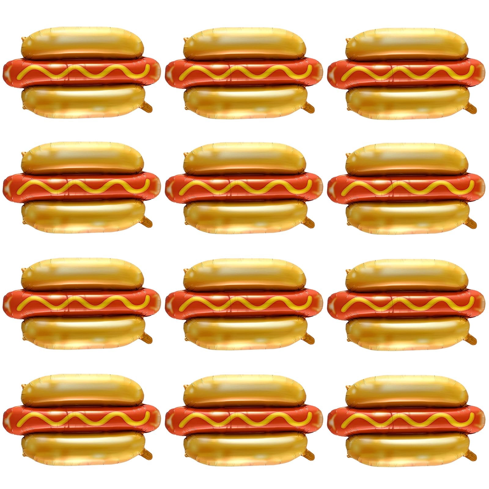 Large Hot Dog & Hamburger Balloons – 6-Pack Giant Foil Balloons For BBQ, Picnic, Birthday & Food-Themed Parties