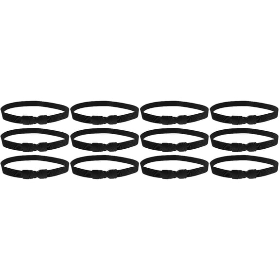 Black Trash Can Band Elastic for Secure Bag Attachment 12Pcs