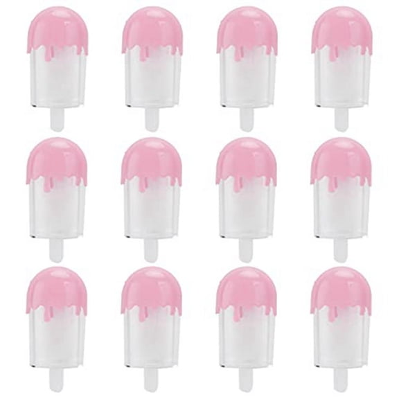 12Pcs Ice Cream Shape Candy Box,Case Container, Favors and Gifts, Candy Case Container Wedding Supplies(Pink)