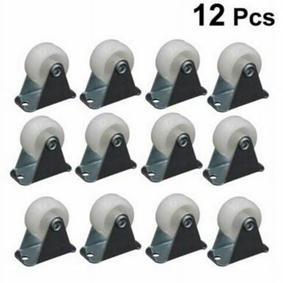 12Pcs Inch Chair Caster Wheel Furniture Castors For Trolleys Small Machinery Smile Home