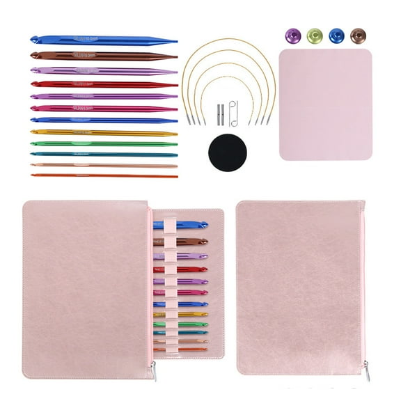 12Pcs Interchangeable Crochet Hook Set 3.0mm-10mm Tunisian Crochet Hook with Cable for Beginner Knitting Weaving Project