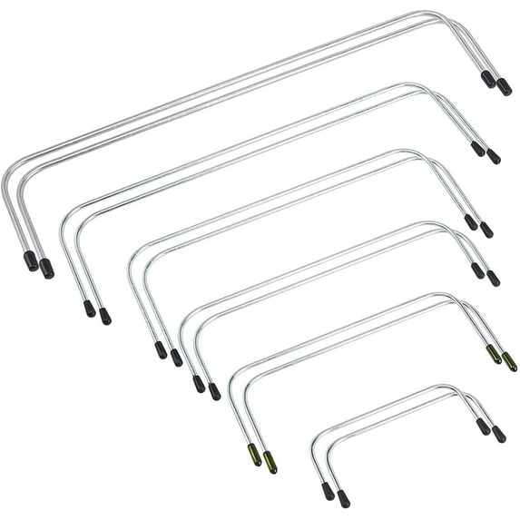 12Pcs Internal Wire Frames 6 Sizes Metal Internal Purse Frame Steel Internal Tubular Bag Frame with Plastic Cover Purse Bag Frame Making Parts