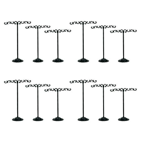 12Pcs Jewelry Holders Display Stand Ears t shape bar Hangers Necklace Storage Rack