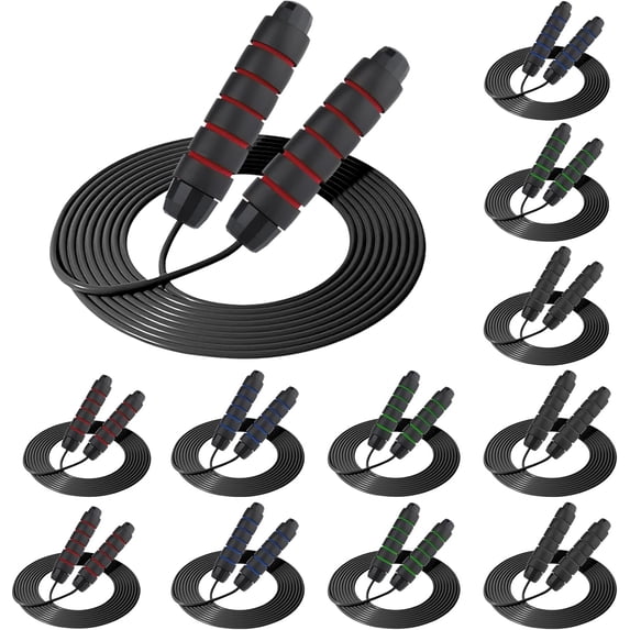 12Pcs Jump Ropes with Ball Bearings,Adjustable Skipping Rope with Soft ...