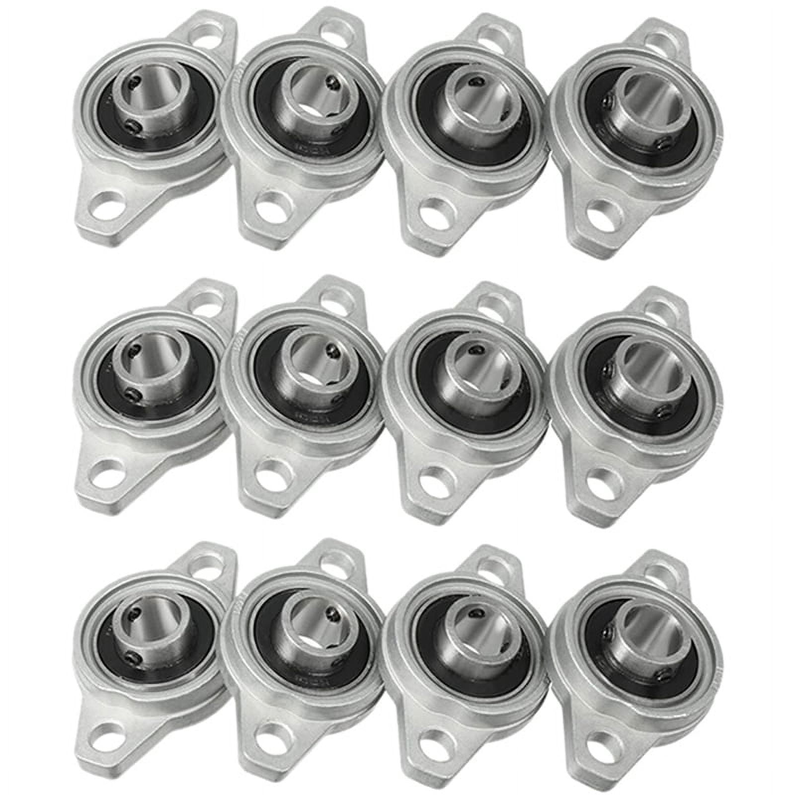 12Pcs KFL001 12mm Zinc Alloy Self Aligning Pillow Block Flange Bearing ...