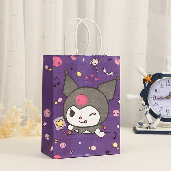 12Pcs Kawaii Gift Bags Birthday KT Party Paper Favor Bags with Handles,Birthday Crafts Wedding Party Supplies
