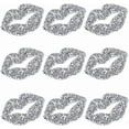 thumbnail image 1 of 12Pcs Kiss Lip Iron on Patch Rhinestone Sticker Hotfix Transfer Decals Decorative Bling Applique for T-Shirt Clothing Jacket Hat Bag Valentines DIY Embroidered Art Sewing Craft, 1 of 6