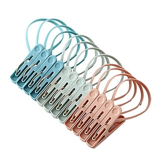 24 Pack Colorful Plastic Cloth Clip Windproof Clothes Pin with Spring  Suitable Air Drying Clothes Pin Set