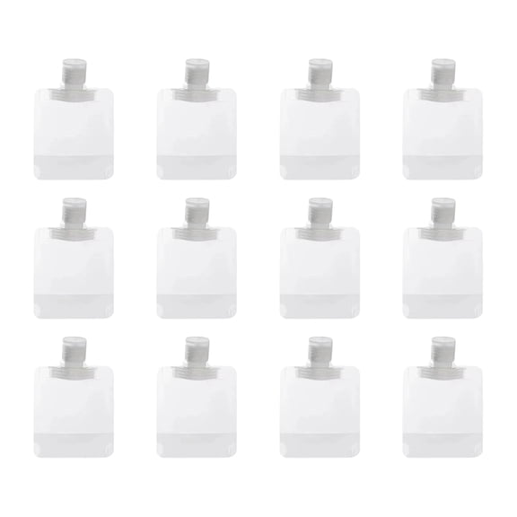 12Pcs Leakproof Travel Bottles 1 oz 1.7 oz 3.4 oz Refillable Squeeze Pouches for Toiletries and Shampoo and Lotion and Travel and Daily Use
