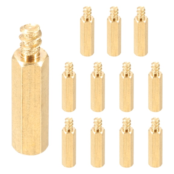 12Pcs M2 10+3mm Hex Standoff Spacer, Threaded Standoff Spacer Hexagonal Spacers