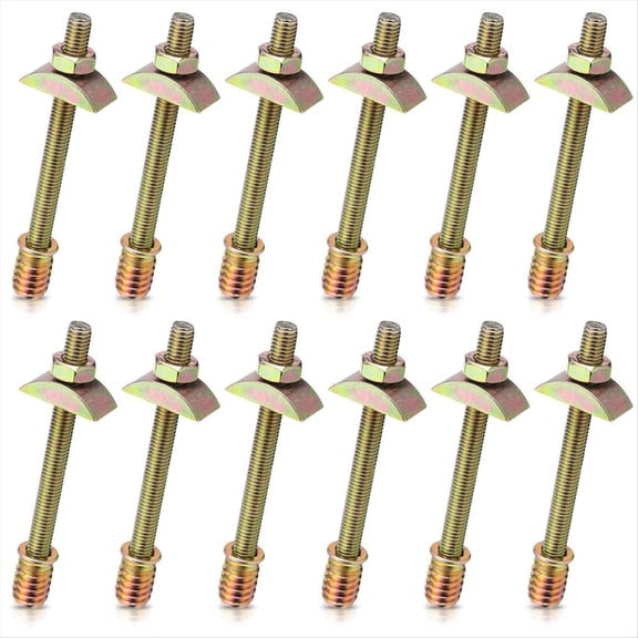 12Pcs M8x100mm Bed Frame Connector Bolts, Furniture Wardrobe Panel Assembly Hardware Fitting Kit