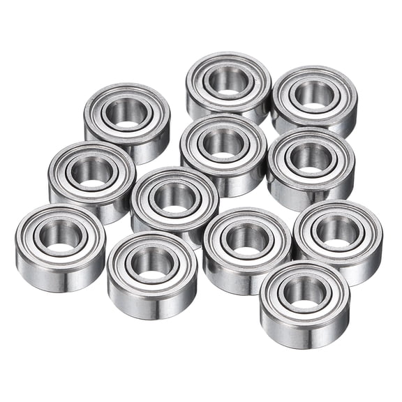 12Pcs MR104ZZ Small Bearing, 4mm ID 10mm OD 4mm Width Double Shielded Deep Groove Ball Bearings for Electric Motor Skateboards 3D Printer