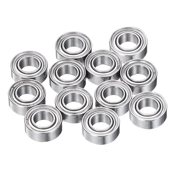 12Pcs MR84ZZ Small Bearing, 4mm ID 8mm OD 3mm Width Double Shielded Deep Groove Ball Bearings for Electric Motor Skateboards 3D Printer