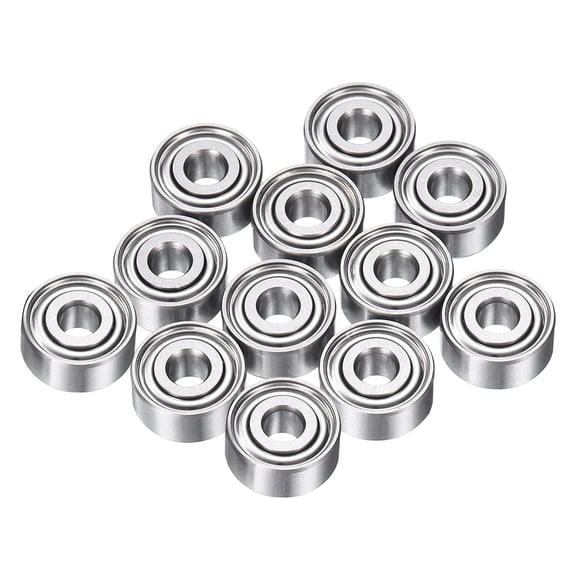 12Pcs MR93ZZ Small Bearing, 3mm ID 9mm OD 4mm Width Double Shielded Deep Groove Ball Bearings for Electric Motor Skateboards 3D Printer