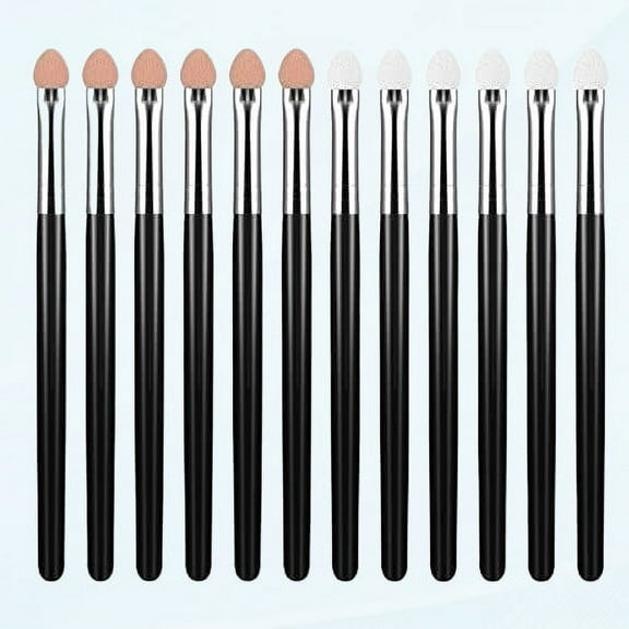 12Pcs Magic Wing Shadow Brush, Long Handle Eyeshadow Sponge Applicators for Women Girls