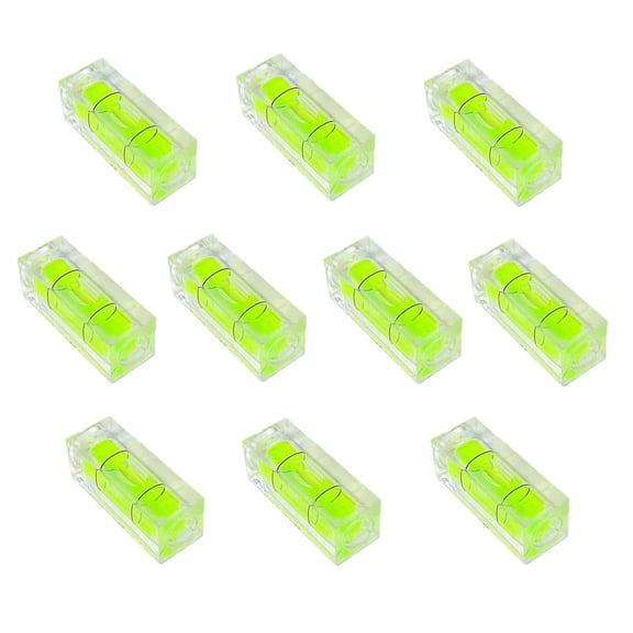 12Pcs Magnetic Small Bubble Level 10x10x29mm Mini Square Bubble Spirit Levels Leveling Tools