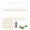 12Pcs Metal Rings Set with Stand And LED Fairy Lights for DIY